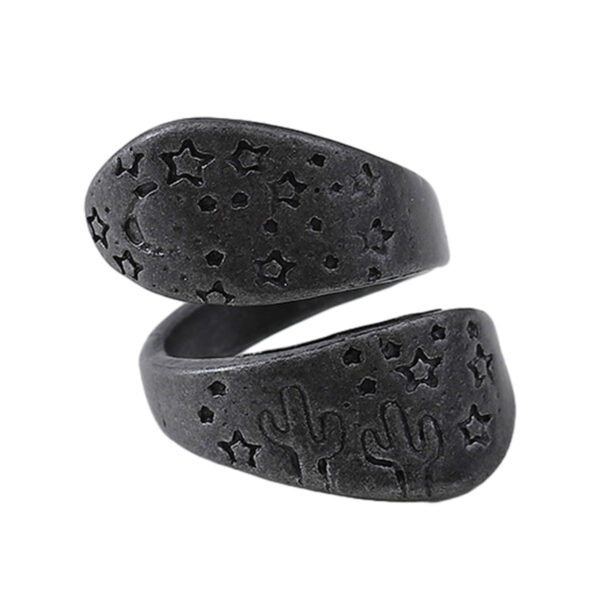 oly-0bfb416e8c1a9e624a7cbd3af7fe5cae Wholesale Cactus Star Adjustable Ring Retro Desert Design Unisex Fashion Accessory Gift And Boutique Resale