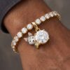 oly-0c4a5ed0b19830fb0846b4b837eb65dc Wholesale Stainless Steel Zircon Husky Dog Bracelet Geometric Oval Design Vacuum Women Fashion Jewelry Accessory