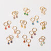 oly-0c4e673ba9d56fd5e89dfdcdc2184931 Wholesale Stylish Drop Earrings For Women Zodiac Birthstone Design Copper Jewelry Accessory For Party And Everyday Wear