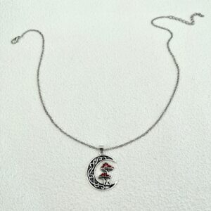 One silver chain necklace
