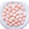 oly-0d13289a70ebf7f8342bffb4dc484ffd Wholesale 16mm Cream Flocked Acrylic Round Loose Beads for DIY Phone Charm Keychain Jewelry Making