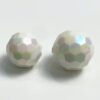 Wholesale Electroplated Acrylic Soccer Ball Beads Solid Color AB Cut Loose Beads for DIY Jewelry Keychain Phone Charm Craft Supply