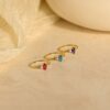 Wholesale Electroplating Copper Copper December Birthstone Ring Geometric Oval Design Fashion Accessory For Everyday Wear