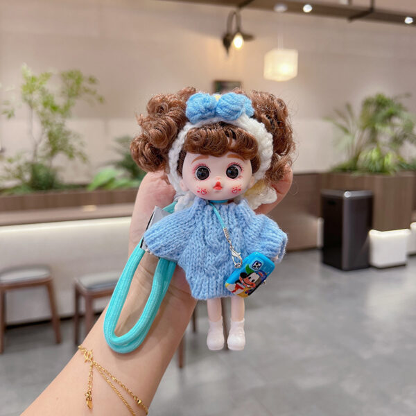 oly-0d5029010298e8ad9d1429833bcee77c Wholesale Trendy Pink Vinyl Lolita Doll Keychain Cute Sweater Headband Pendant For Bag Car Key Accessory Birthday Gift