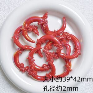 05-red / Size is about 39*42mm, hole diameter is about 2mm