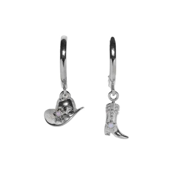 oly-0d8c2793b36131057d1872ff262de2cb Wholesale Tone Retro Cowboy Boot Hat Charm Earrings Fashion Alloy Accessory For Everyday Wear And Boutique Resale