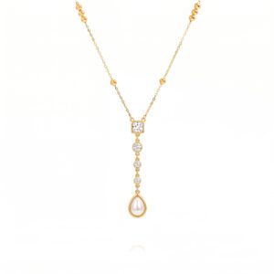 Water drop pearl tassel necklace
