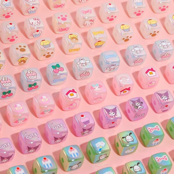 Wholesale Acrylic Cartoon Printed Cube Beads DIY Phone Charm Craft Supply for Boutique Resale
