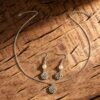 oly-0da50ad323c53f0d72c4eaf76985ccf6 Wholesale Vintage Pendant Necklace And Earrings Set For Women Retro Floral Jewelry Accessory Resale