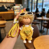 Wholesale Cute Korean Style Curly Doll Car Keychain Vinyl Changeable Outfit Figure Adorable Bag Charm Gift For Everyday Use