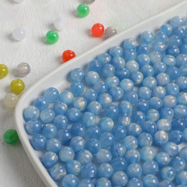 oly-0ddf94687f7a73496d32705e216ad518 Wholesale Acrylic 8-12mm Dreamy Nebula Loose Round Beads for DIY Jewelry Making