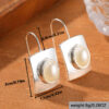 oly-0e1f2e7b48663cd5bfe2b18c4b609e86 Wholesale Retro Bohemian Silver Pendant Earrings For Women With Oval Gemstone Geometric Design Jewelry Accessory
