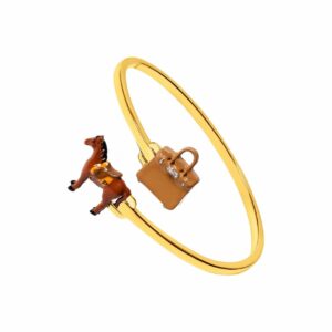 Horse bag open bracelet