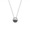 Wholesale Trendy Hollow Pine Tree Mountain Pendant Necklace Ancient Silver Zinc Alloy Jewelry Accessory For Boutique Resale