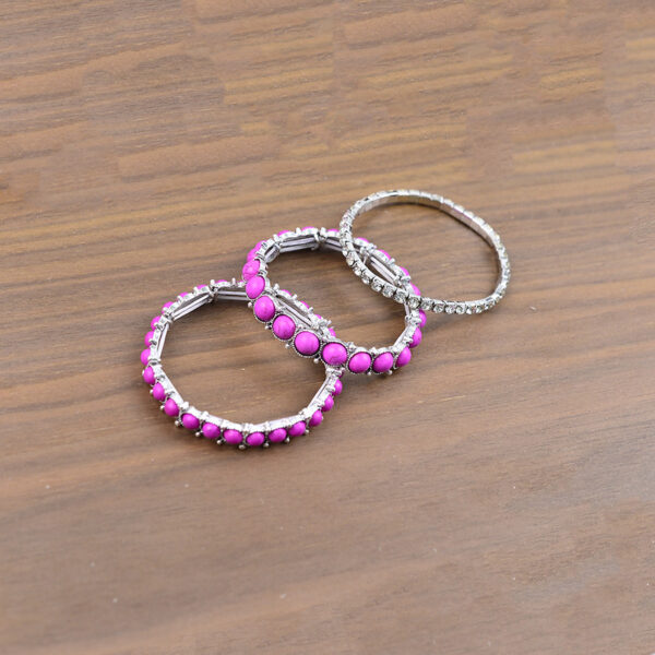 oly-0e8f5232654f396a8773f16fe927af03 Wholesale Zinc Alloy Electroplated Turquoise Crystal Bracelet Set Retro Bohemian Unisex Jewelry Gift