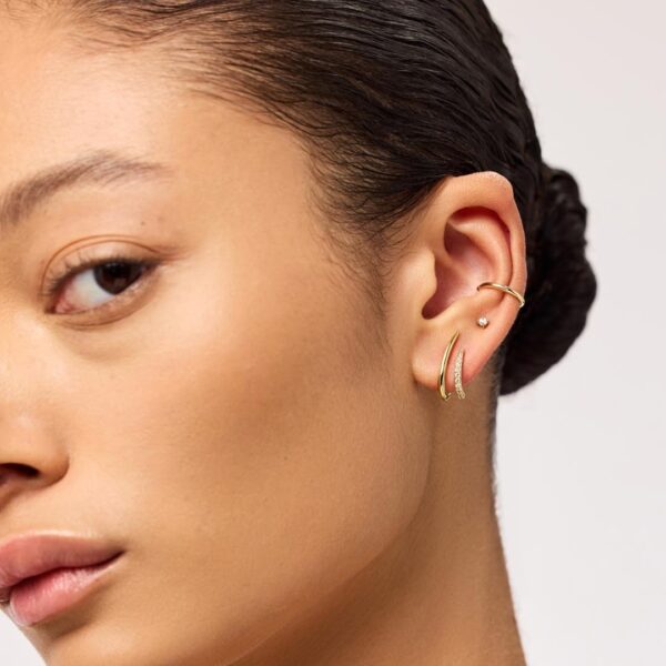 Wholesale Chic Minimalist Rhinestone Clip On Stainless Steel Electroplated Earrings For Women Everyday Fashion Jewelry Accessory