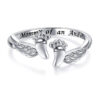 oly-0e9c57a9771e9221b72afdb8a8feff5c Wholesale Retro Style Footprint Wings Adjustable Ring For Women Trendy Jewelry Gift For Mom