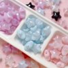 oly-0ef0a1175c8851c6f40e940e3925e1d3 Wholesale Chic Acrylic Five Point Star Loose Beads Light Blue Electroplated DIY Jewelry Accessory Ideal for Phone Chain Making Boutique Resale