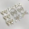 Wholesale Vintage Pearl Bow Charms, ABS Imitation Pearl DIY Phone Case Epoxy Resin Accessory