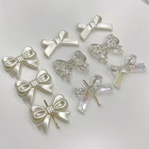 oly-0f7e3f6c70ff7a4d7ccd0a75c8bf6715 Wholesale Vintage Pearl Bow Charms, ABS Imitation Pearl DIY Phone Case Epoxy Resin Accessory