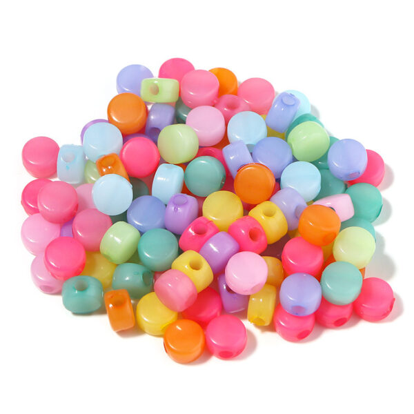 oly-0f8142e6061a47bfb87ebaeb2bac5ca2 Wholesale 100Pcs Jelly Acrylic Loose Spacer Beads, Transparent Candy Colors, DIY Jewelry Making Accessory for Bracelets and Necklaces