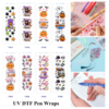 oly-0f8318eddddfd2737c583f28a70dff85 Wholesale 2/8/16pcs Cute Cartoon Halloween Monster Ghost Pumpkin Pen and Bookmark Stickers UV DTF Wraps