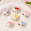 oly-0f835111686ca1f50477af1698be6cc6 Wholesale Trendy Silicone Cat Beads Red UV Plated DIY Bag Charm Phone Charm Keychain Craft Supply