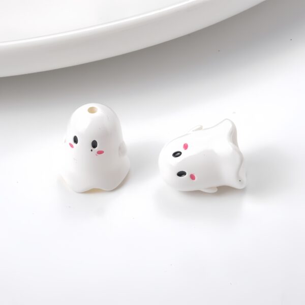 Wholesale Light Purple Cartoon Ghost Painted Acrylic Beads for DIY Jewelry, Phone Charm, Car Keychain Making - Trendy Craft Supply