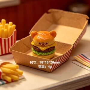 Bear cheese burger-beige beef