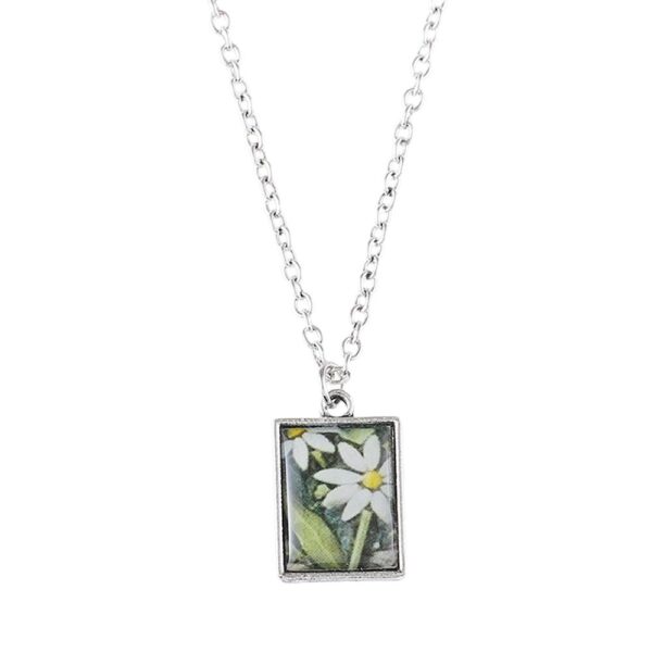 Wholesale Fashion Square Pendant Earring And Necklace Set With Transparent Resin Little Design For Party Wear