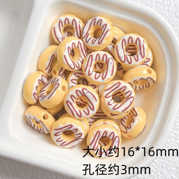 oly-10ce2c35b620afb2b1a61482bfafd422 Wholesale Trendy Donut Acrylic Beads Baked Paint DIY Jewelry Craft Supply for Bracelet Necklace Making