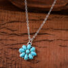 oly-10d6edce59be2590d3db353c7b71ba1d Wholesale Bohemian Turquoise Flower Necklace Vintage Alloy Pendant Jewelry Accessory For Women