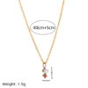Wholesale Trendy Titanium Steel 12 Birthstone Zircon Pendant Necklace Geometric Monthly Stone Jewelry For Women Fashion Accessory For Resale