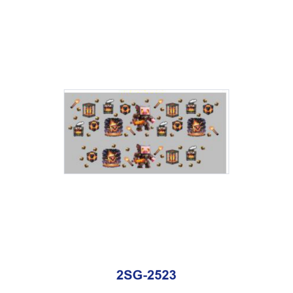 Wholesale 8pcs Cartoon Game Character Sweet Candy Print 3oz Cup Stickers Wrap OLY Exclusive