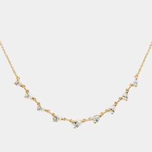 Gold 9 drop necklace