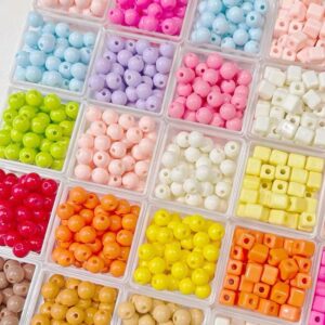 oly-1140e604f7812547d4ddb3c2aab3f638 Wholesale Macaron Color Acrylic Loose Beads Square Round Baking Paint for DIY Jewelry Making Phone Charm Craft