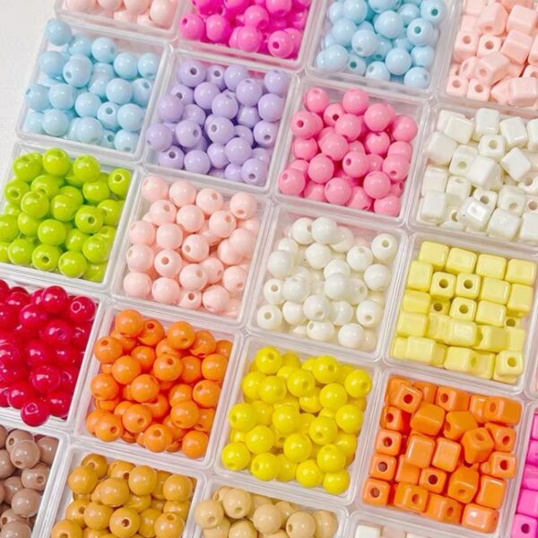 oly-1140e604f7812547d4ddb3c2aab3f638 Wholesale Macaron Color Acrylic Loose Beads Square Round Baking Paint for DIY Jewelry Making Phone Charm Craft