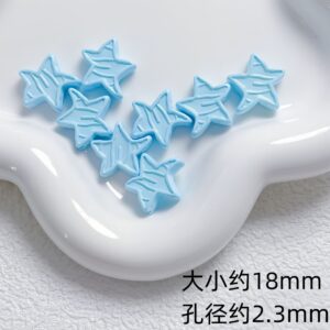 08-light blue / Size is about 18mm, hole diameter is about 2.3mm