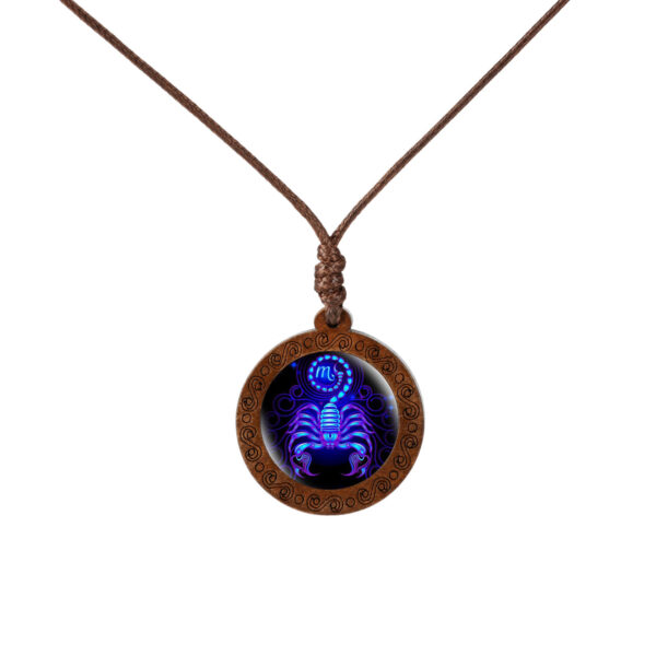 Wholesale Glass Twelve Zodiac Signs Pendant Necklace Fashion Jewelry Accessory For Gift Giving