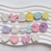 Wholesale Trendy Acrylic Cartoon Bunny Heart UV Colorful Loose Beads for DIY Hair Ties and Phone Charms
