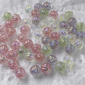 oly-11e60202250d76ef3ffe45ea100dd16b Wholesale Purple Acrylic Pumpkin Beads UV Plated Glow in the Dark DIY Phone Charm Keychain Jewelry Making Supply