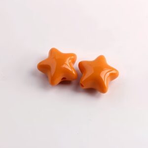09-orange / Size is about 21*23mm, hole diameter is about 2.8mm