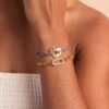 oly-133a6ad1a5b0aa0ab900bfcba3af98df Wholesale Heart Star Cuban Chain Bracelet Tone Copper Elastic Woven Rope Unisex Everyday Gift
