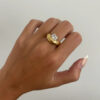 Wholesale Retro Gemstone Ring For Women Tone Alloy Fashion Jewelry Gift