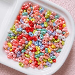 13-Randomly mixed colors / Size is about 4*6.5mm, hole diameter is about 1.2mm