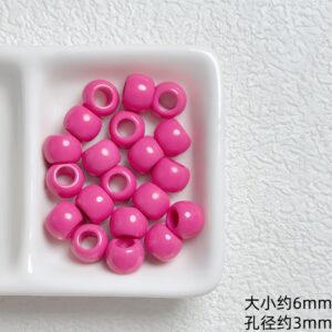 05-Rose Red / Approximately 6mm in size and 3mm in diameter (sold by the piece)