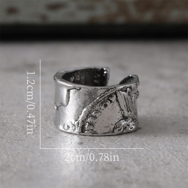 oly-13b275de91f6268c0d47ca7f675482e7 Wholesale Antique Silver Coin Ring Adjustable Open Retro Western Style Unisex Chic Jewelry Accessory Boutique Resale