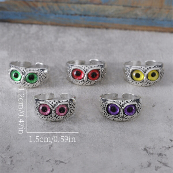 oly-13e2f96b3caa62916a03811111860db2 Wholesale Retro Eagle Open Adjustable Ring Orange Red Zinc Alloy Electroplated Jewelry Accessory For Everyday Gift