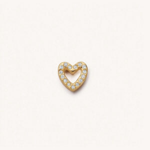Zirconium-inlaid heart (single accessory)