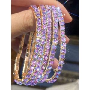 Sl-1005-1 row gold plated purple